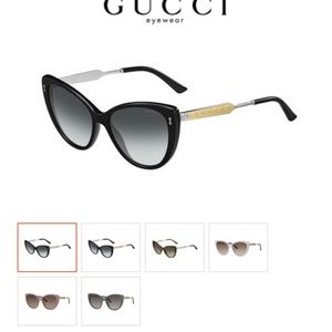 Authentic Gucci Black Cat Eye Sunglasses w/Case - Gucci 3804/s